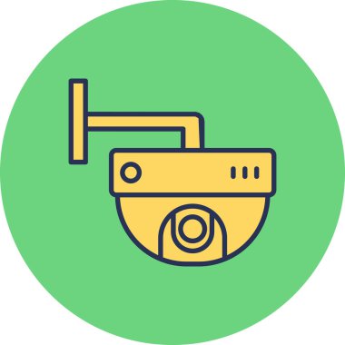 ccTV kamera simgesinin vektör illüstrasyonu