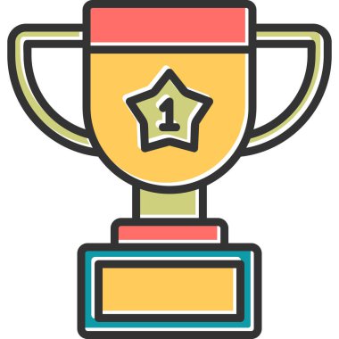 Kupa. Web simgesi basit illüstrasyon