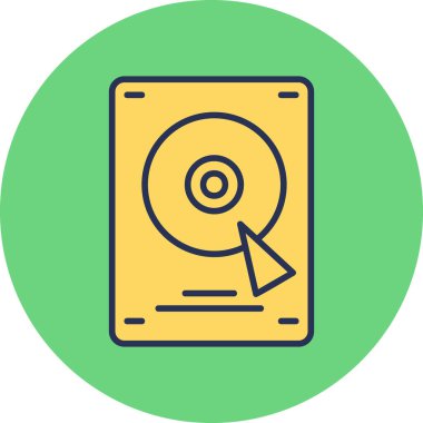 Sabit disk simge vektör çizim