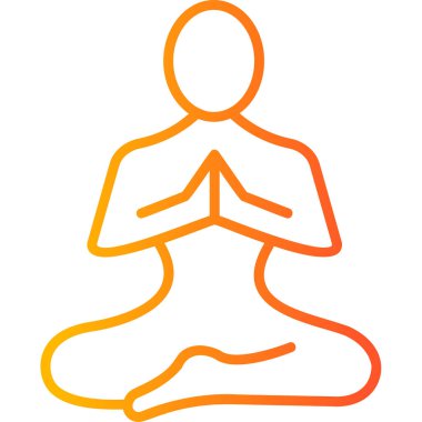 Meditasyon. Web simgesi basit illüstrasyon