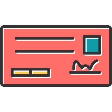 Çek web simgesi vektör illüstrasyonu