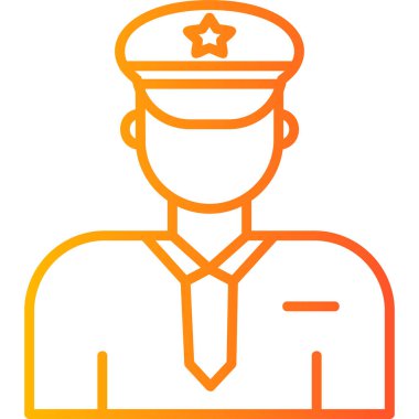 Police web icon. simple illustration