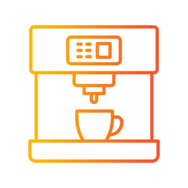 kahve makinesi simgesi. vektör çizim