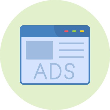 Reklam web simgesi basit illüstrasyon