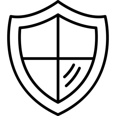 vector illustration of Protective security shield icon