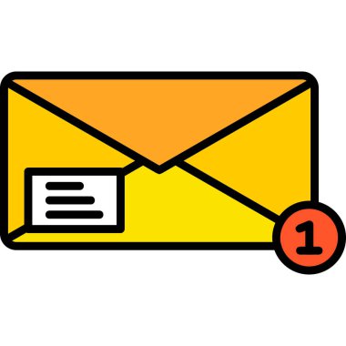 ileti ikonu vektör illüstrasyonu