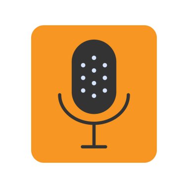 mikrofon simgesi vektör illüstrasyonu