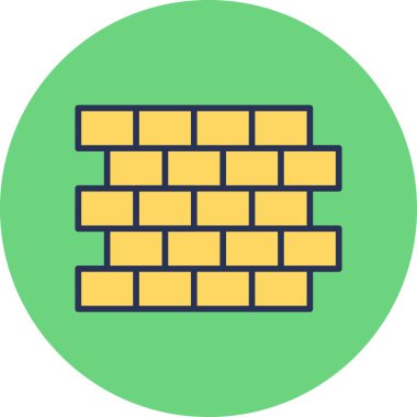 Tuğla duvar inşa simgesinin basit bir gösterimi