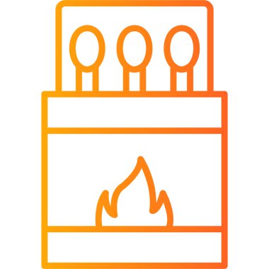 Kibrit. Web simgesi basit illüstrasyon