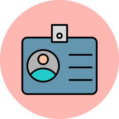 ID kart simgesi vektör illüstrasyonu