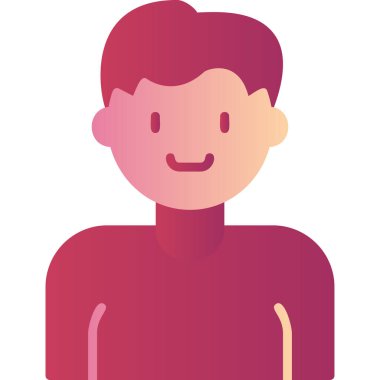 Adamım. Web simgesi basit illüstrasyon