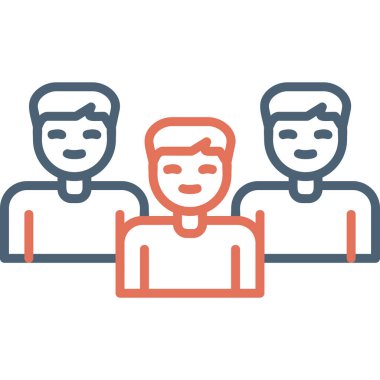 grup insan, web basit illüstrasyon