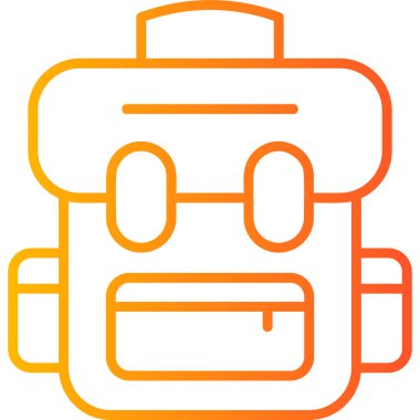 Sırt çantası. Web simgesi vektör illüstrasyonu