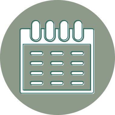 Takvim simgesi, vektör illüstrasyonu basit tasarım