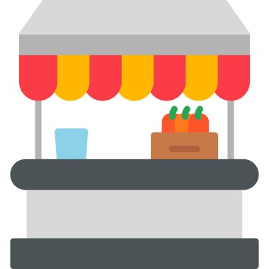 Dükkan. Web simgesi basit illüstrasyon