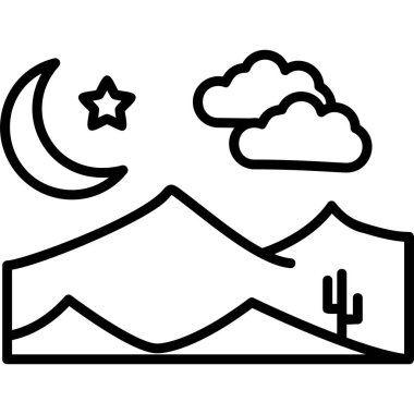 Night web icon vector illustration