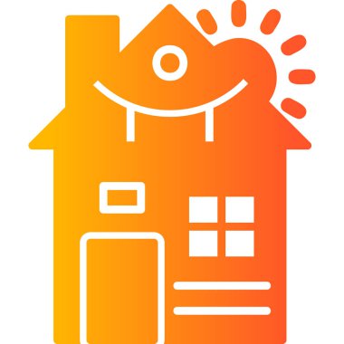 Ev. Web simgesi basit illüstrasyon