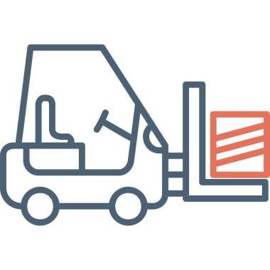 forklift. Web simgesi basit illüstrasyon