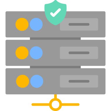 Sunucu. Web simgesi basit illüstrasyon