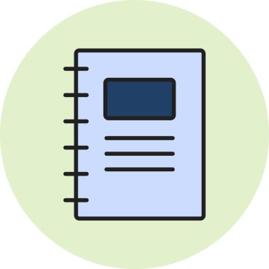 Not defteri web simgesi, vektör çizim