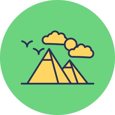 Piramit. Web simgesi basit illüstrasyon