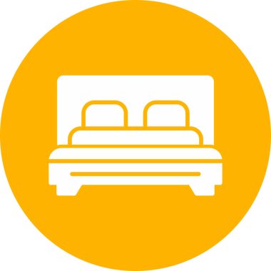 Yatak simgesinin vektör illüstrasyonu