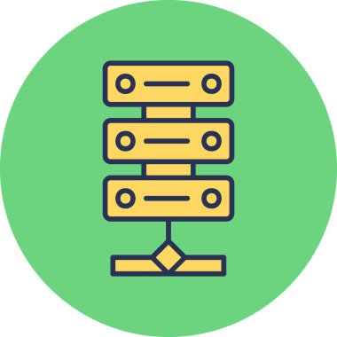 Sunucu. Web simgesi basit illüstrasyon