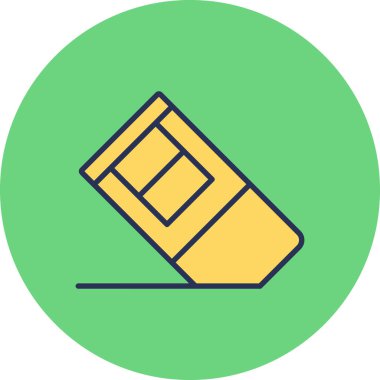 Silgi simgesinin vektör illüstrasyonu