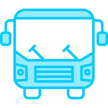 Otobüs simgesi, modern tasarım illüstrasyonu