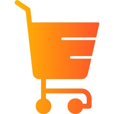 Alışveriş arabası modern simge, vektör illüstrasyonu