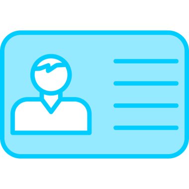 Kimlik kartı, vektör illüstrasyonu basit tasarım