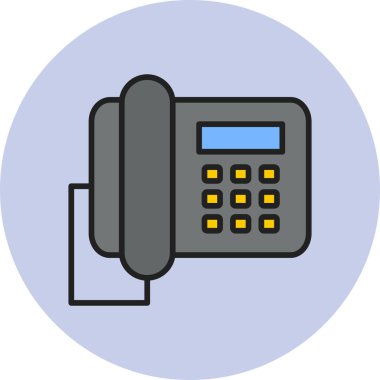 office phone web icon, vector illustration