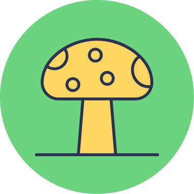 mantar simgesi vektör illüstrasyonu