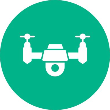 Drone simgesi, vektör illüstrasyonu basit tasarım