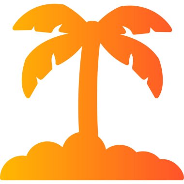 Palmiye ağacı simgesi, web illüstrasyonu