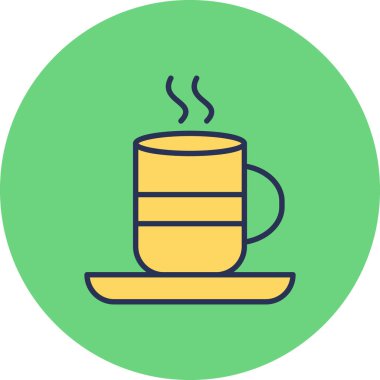 Çay. Web simgesi basit illüstrasyon 