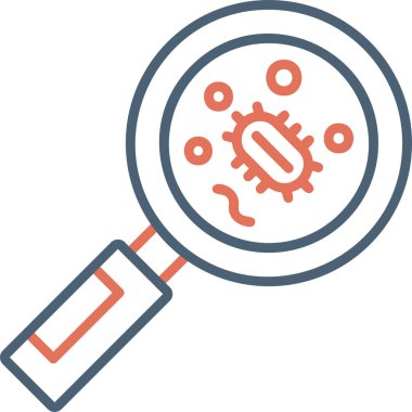 Bakteri simgesi, vektör illüstrasyonu basit tasarım