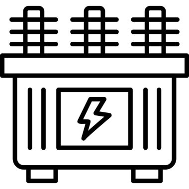 transformatör simge vektör çizimi