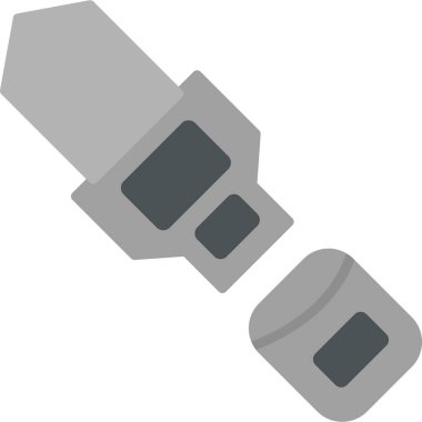 Koruma ikonu için emniyet kemeri. Araba ya da uçak için güvenlik ekipmanları. Düz biçimli vektör illüstrasyonu. 