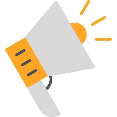 Megafon ikonu vektör illüstrasyonu