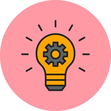 Fikir modern simgesi, vektör illüstrasyonu