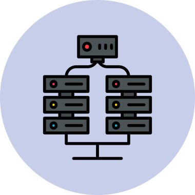 Sunucu. Web simgesi basit illüstrasyon