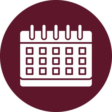 Takvim simgesi, vektör illüstrasyonu basit tasarım