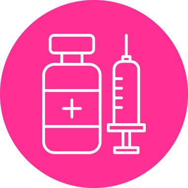 Aşı. Web simgesi vektör illüstrasyonu