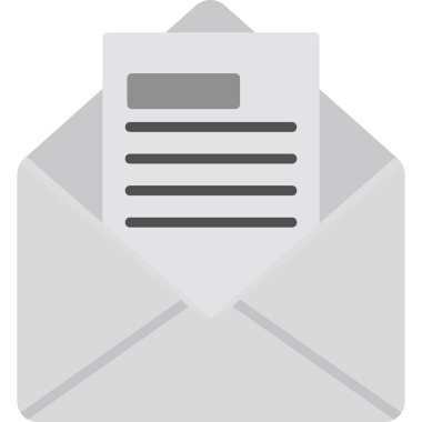 Mektup. Web simgesi basit illüstrasyon