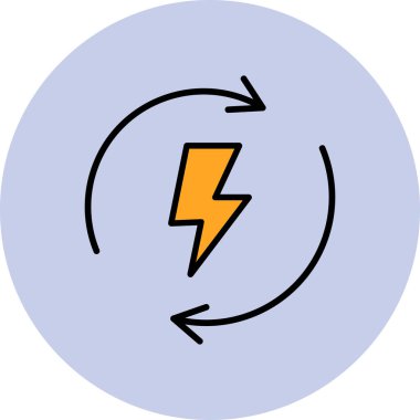 Yenilenebilir Enerji illüstrasyon modern simgesi