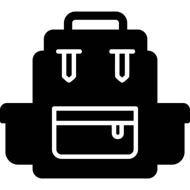 Sırt çantası. Web simgesi basit illüstrasyon