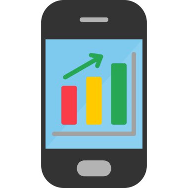 Mobil Analizler, akıllı telefon aygıtının dijital illüstrasyonu