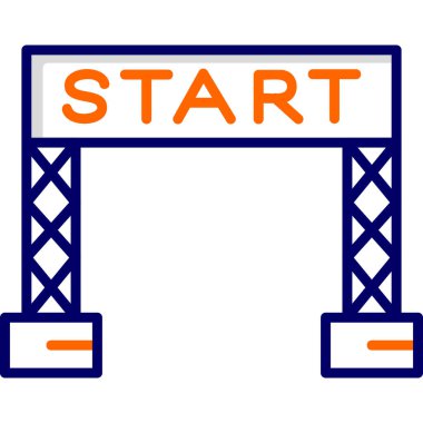 Başlangıç Çizgisi 'nin vektör illüstrasyonu