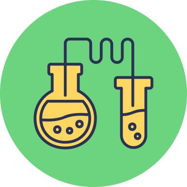 Test tübü simgesinin vektör illüstrasyonu